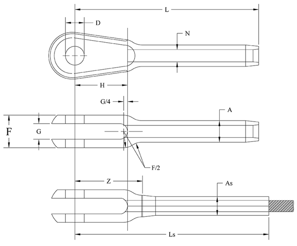 MS20667 Fork Ends