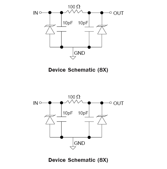 EClamp2378P-彩色LCD接口的ESD-EMI 8线保护