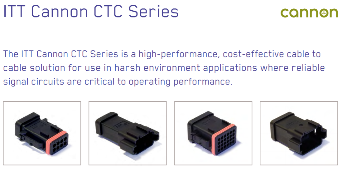 ITT Cannon CTC IP69K连接器-航空连接器-itt连接器