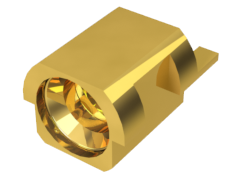 50欧姆SMPM插头，达65 GHz，边缘安装