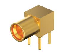 50欧姆SMPM插头，达65 GHz，直角