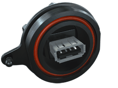 AccliMate™ IP68密封圆形USB 2.0面板安装插座