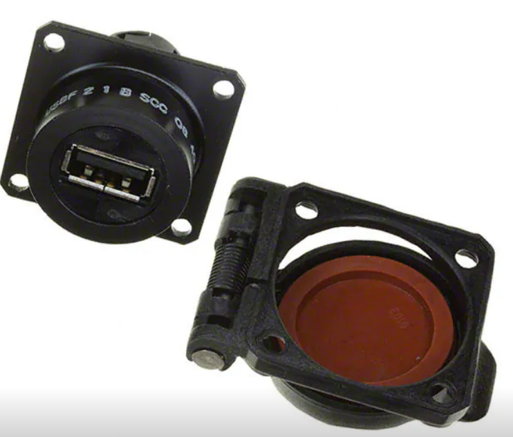 AMPHENOL-黑涂层USB插座-USBF21BSCC