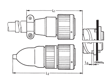 CA3102E18-11SB-圆形连接器,-CA-B Series, 盒式安装插座, 5 触点, 焊接插座, 反向卡口