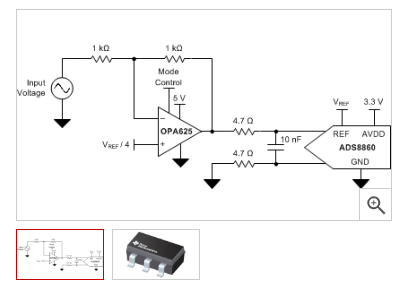 OPA625功率缩放功能的高带宽-高精度低噪声-失真放大器SAR ADC驱动器