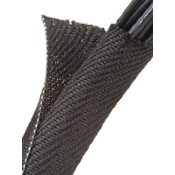 Techflex F6 Woven FR 3\16" Black with White Tracer