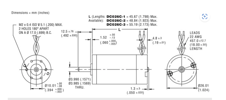 DC026C 26mm-有刷直流电机-西安福川电子科技