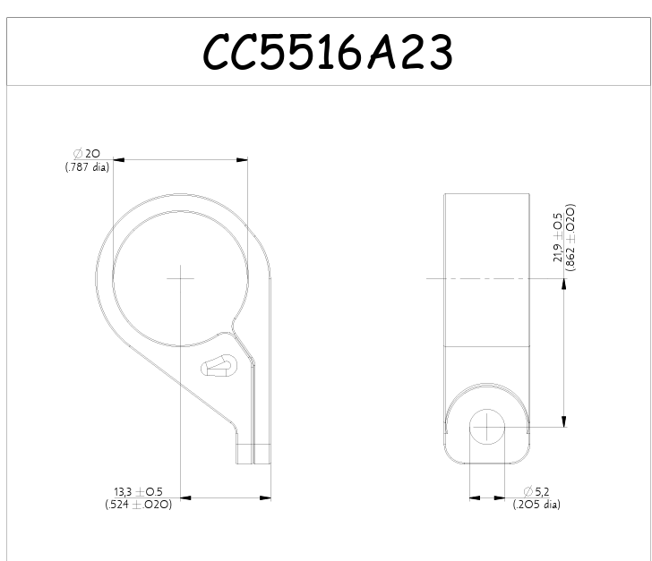 CC5516轻质电缆夹-ABS1339D01L-西安福川电子科技
