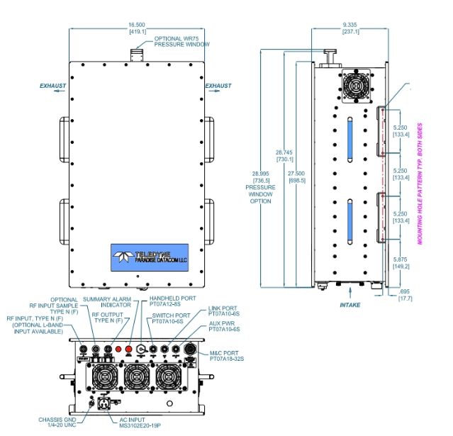 Teledyne Paradise Datacom 650W C-Band Outdoor GaN SSPA