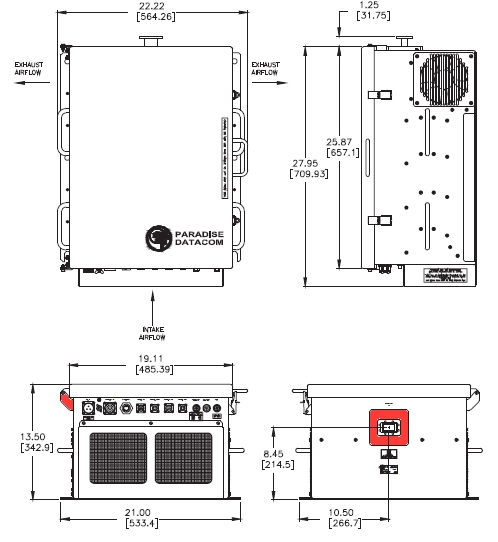 Paradise Datacom X-Band High Power Series Milsatcom Outdoor SSPA Paradise Datacom X-Band High Power Series Milsatcom Outdoor SSPA